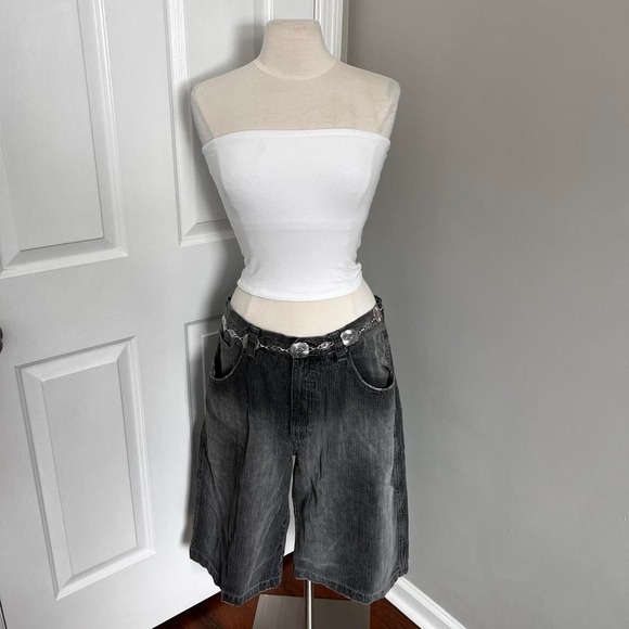 Y2K GREY LOT‎ 29 LUXE DENIM SHORTS - Picture 1 of 8